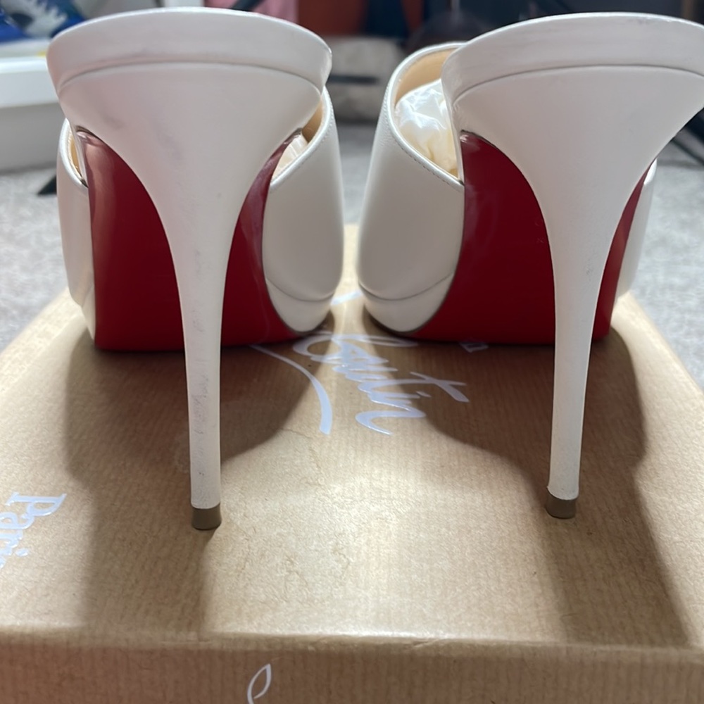 Nappa Pigamule 100 Slide Sandals 39 White - Picture 7 of 13